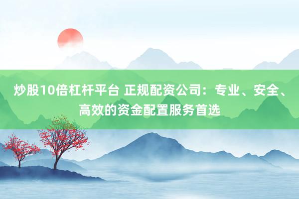 炒股10倍杠杆平台 正规配资公司：专业、安全、高效的资金配置服务首选