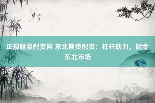 正规股票配资网 东北期货配资：杠杆助力，掘金东北市场