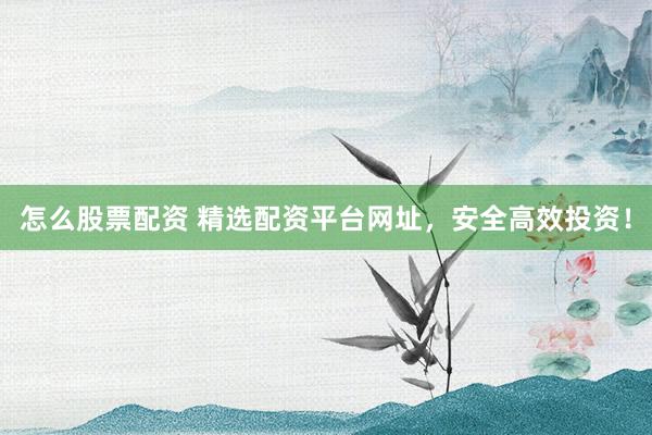 怎么股票配资 精选配资平台网址，安全高效投资！