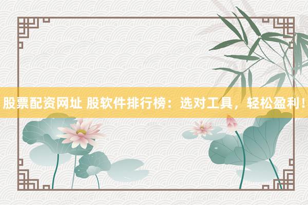股票配资网址 股软件排行榜：选对工具，轻松盈利！