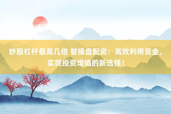 炒股杠杆最高几倍 智操盘配资：高效利用资金，实现投资增值的新选择！