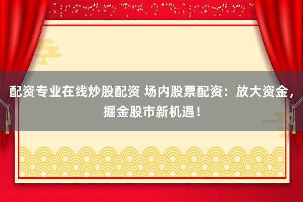 配资专业在线炒股配资 场内股票配资:放大资金,掘金股市新机遇!